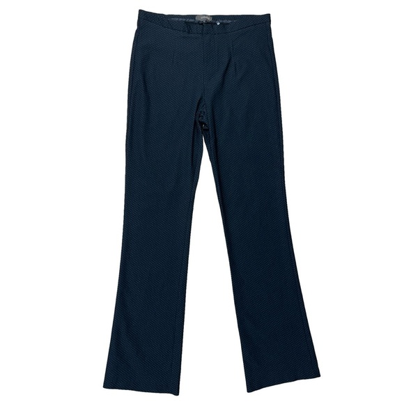 crosby. Pants - Crosby Navy Stretch Pants Geometric Dot Pattern Workwear Chic Smart Casual - 6